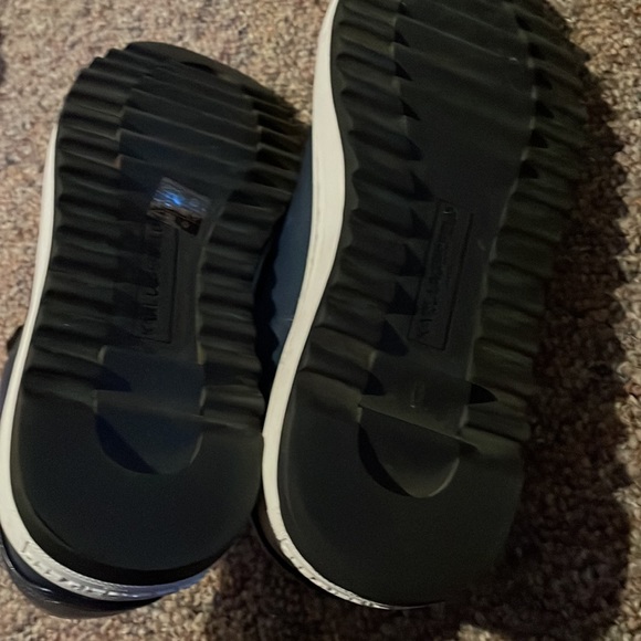 Karl Lagerfeld Men's Leather Sneakers Navy Black Shoes Sz 8 41 - Picture 7 of 7